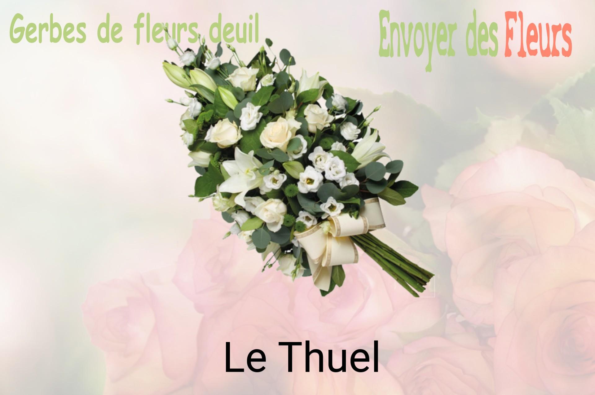 Gerbe de fleurs de deuil livrée à Le Thuel